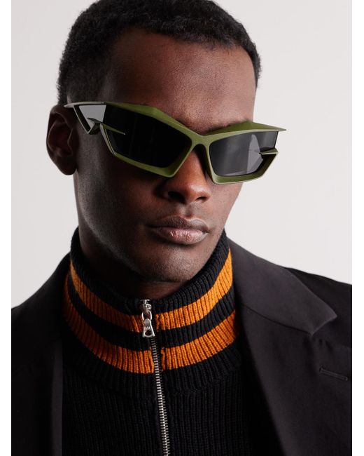 Occhiali da sole in acetato iniettato con montatura cat-eye da Uomo di  Givenchy in Nero | Lyst