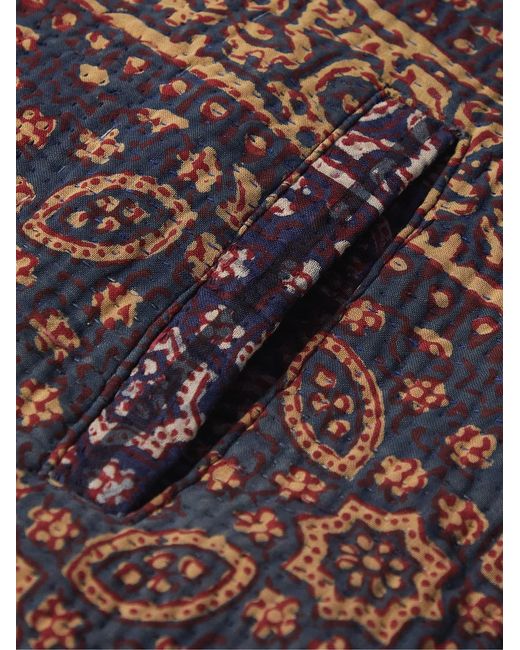 Kartik Research Purple Embroidered Printed Cotton Jacket for men