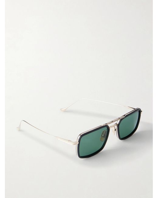 Dita Eyewear Green Flight.006 Aviator-Style-Tone And Acetate Sunglasses for men