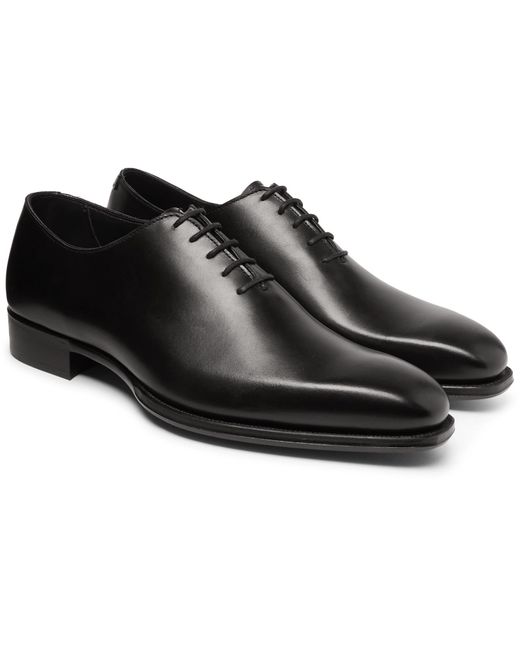 Kingsman Black + George Cleverley Merlin Whole-cut Leather Oxford Shoes for men