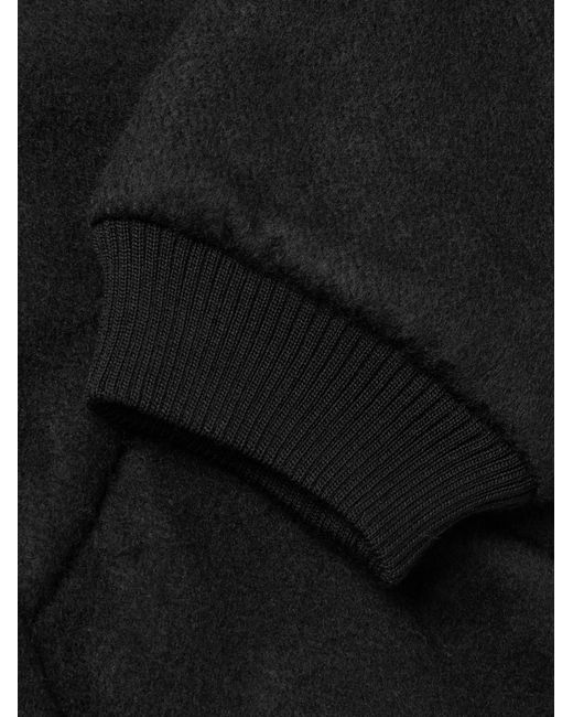 A Kind Of Guise Black Gobi Bear Cropped Wool And Cotton-Blend Bomber Jacket for men