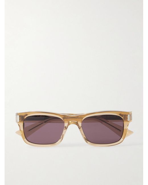 Saint Laurent Pink Square-Frame Acetate Sunglasses for men
