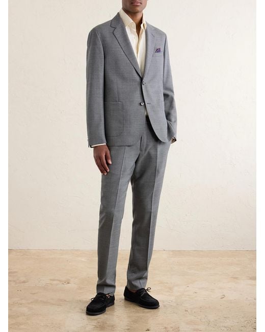 Mr P. Gray Wool-hopsack Suit Jacket for men