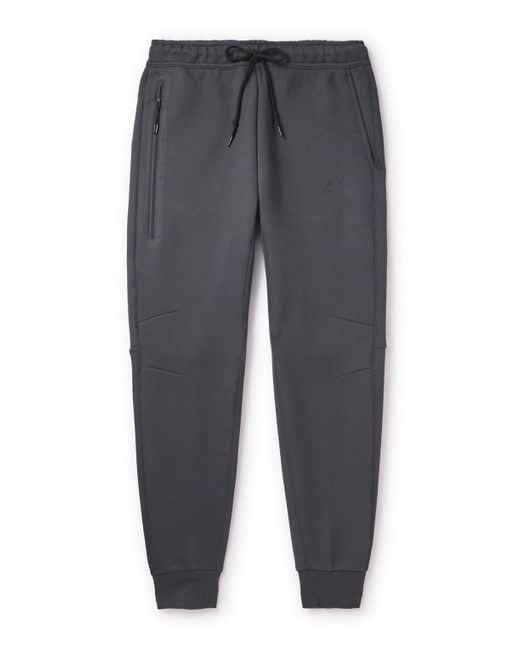 Nike Straight-leg Cotton-blend Jersey Sweatpants in Gray for Men