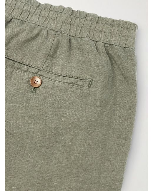 Mr P. Green Straight-Leg Linen Shorts for men