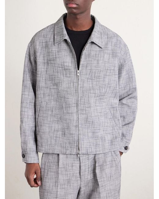 Bode Gray Static Ohio Linen-Blend Jacket for men