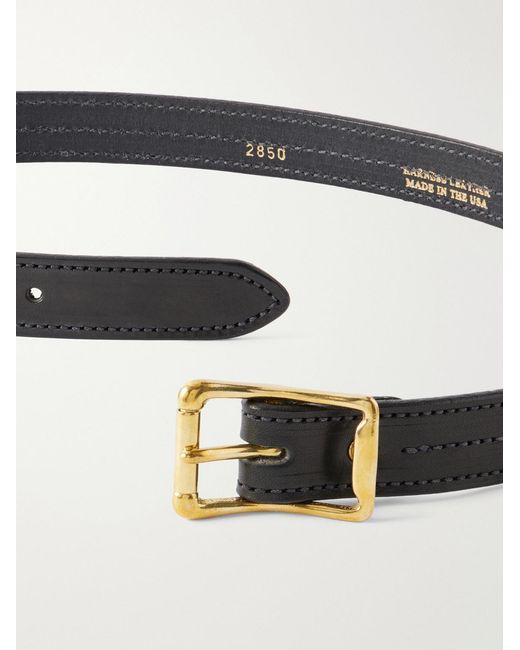 Yuketen Black 2.5cm Leather Belt for men
