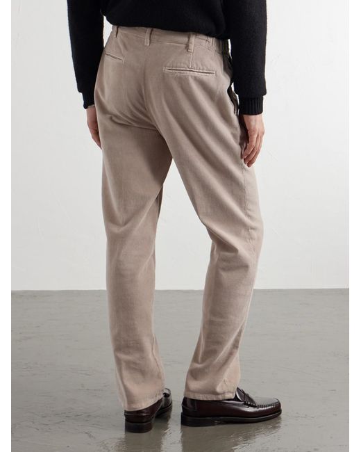 Altea Natural Dumbo Cotton-Blend Corduroy Straight-Leg Trousers for men