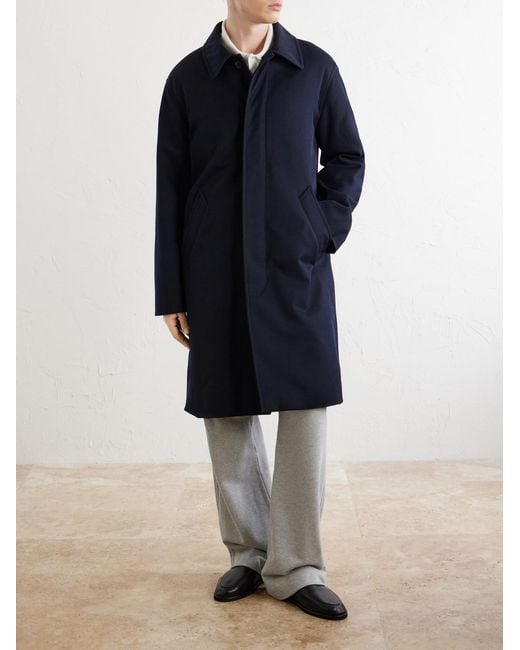 A.P.C. Blue Mac Hugo Gabardine Trench Coat for men