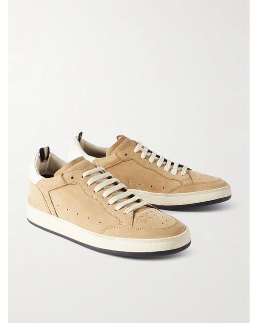 Officine Creative Natural Magic 002 Leather-trimmed Nubuck Sneakers for men