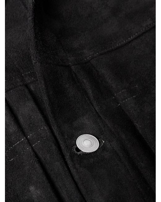 A.PRESSE Black 1st Type Suede Jacket for men