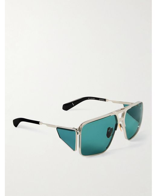 Jacques Marie Mage Green Rossi Assen Aviator-Style-Tone Sunglasses for men