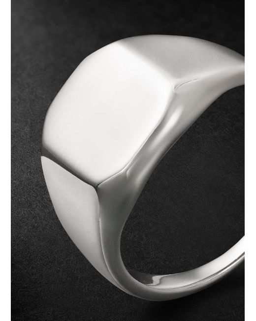 MAOR Black Sterling Signet Ring for men