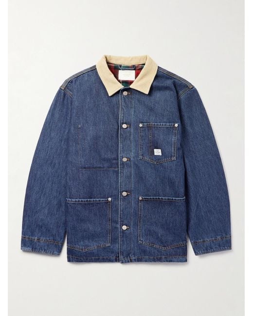 Aimé Leon Dore Jeansjacke mit Cordkragen in Blue für Herren