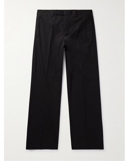 Rick Owens Black Dietrich Straight-leg Cotton-poplin Trousers for men