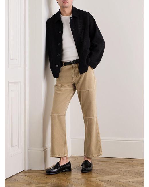 FRAME Natural Straight-Leg Panelled Cotton-Canvas Trousers for men