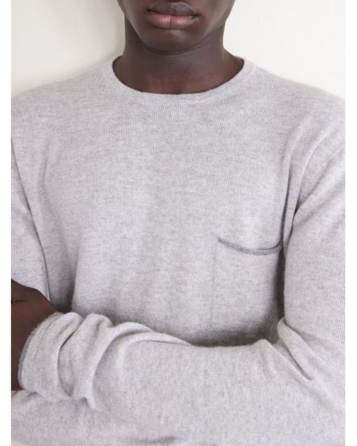 Sease White Shore Cashmere Sweater for men