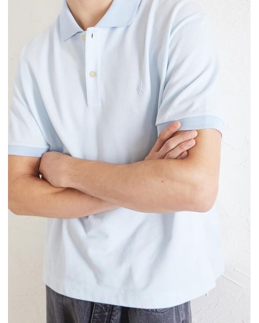 Jil Sander White Logo-Embroidered Cotton-Piqué Polo Shirt for men