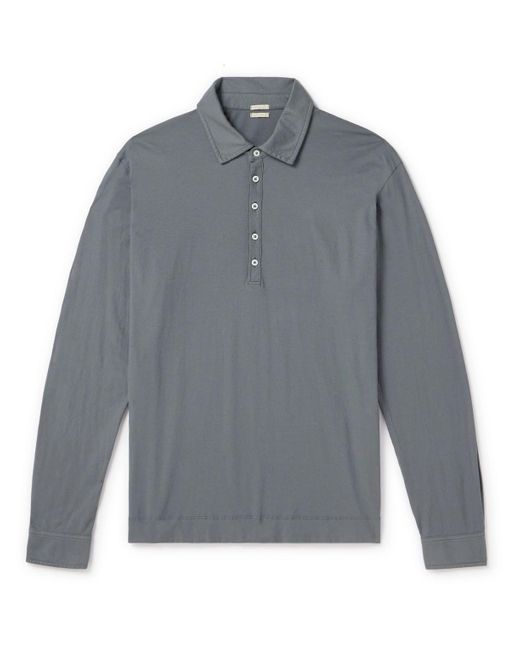 Massimo Alba Gray Ischia Cotton-jersey Polo Shirt for men