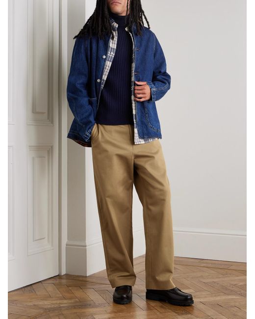 Pantaloni A Gamba Dritta di Aimé Leon Dore in Natural da Uomo