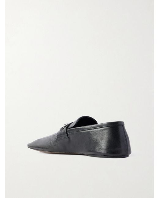 Gucci White Collapsible-Heel Horsebit-Embellished Leather Loafers for men