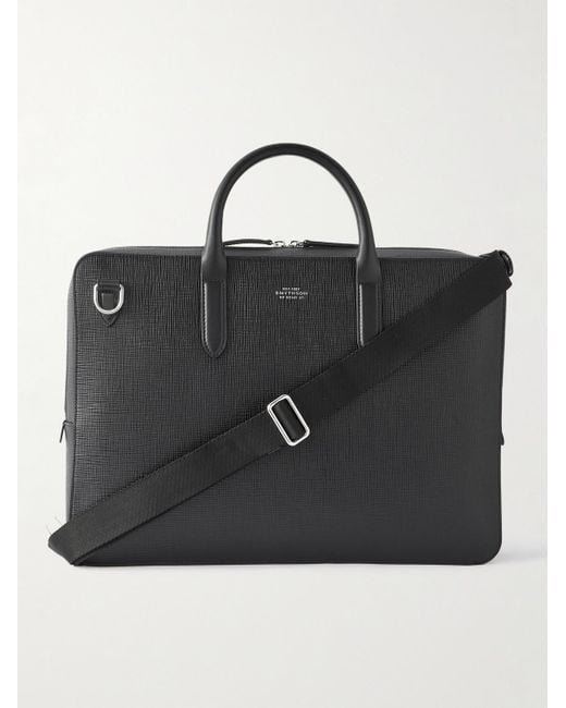 Smythson Aktentasche aus quergemasertem Panama-Leder in Black für Herren