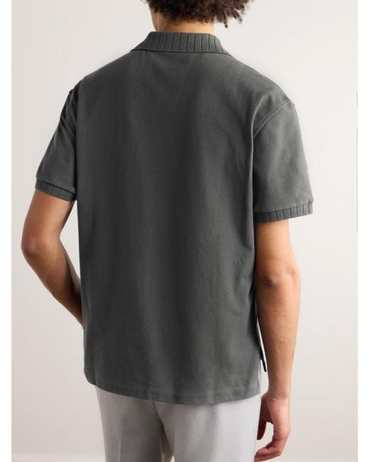 STÒFFA Gray Cotton-piquè Polo Shirt for men