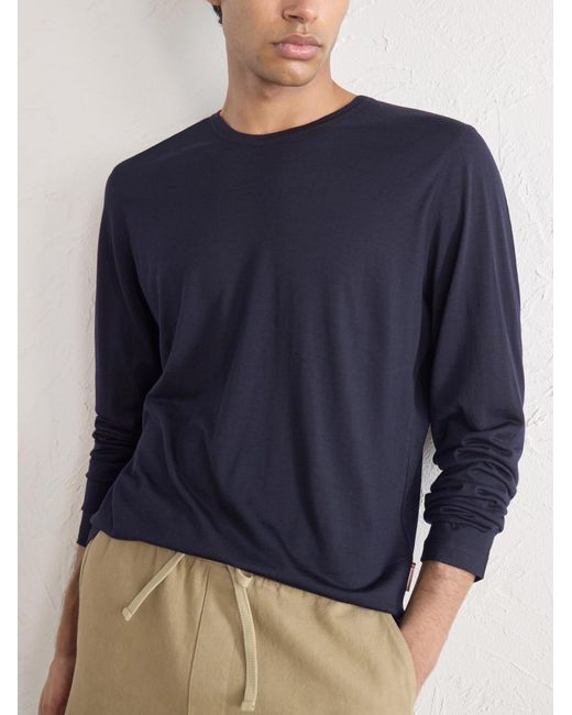 Orlebar Brown Blue Ob-t Wool-jersey T-shirt for men
