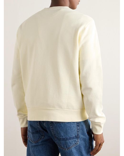 Polo Ralph Lauren Natural Logo-Embroidered Cotton-Jersey Sweatshirt for men