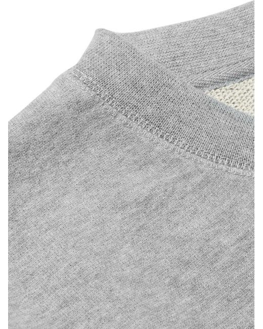Sunspel Gray Brushed Loopback Cotton-Jersey Sweatshirt for men