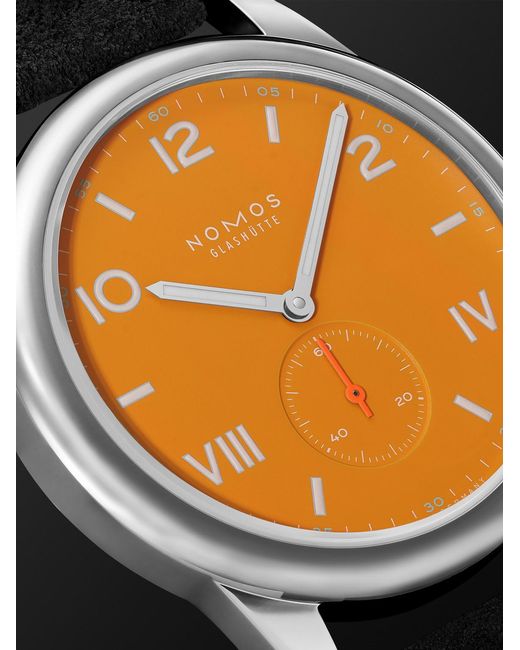 Nomos Black Club Campus Hand-Wound 38Mm Stainless Steel And Leather Watch, Ref. No. 729 for men