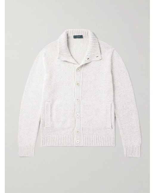 Slowear White Zanone Cotton Cardigan for men