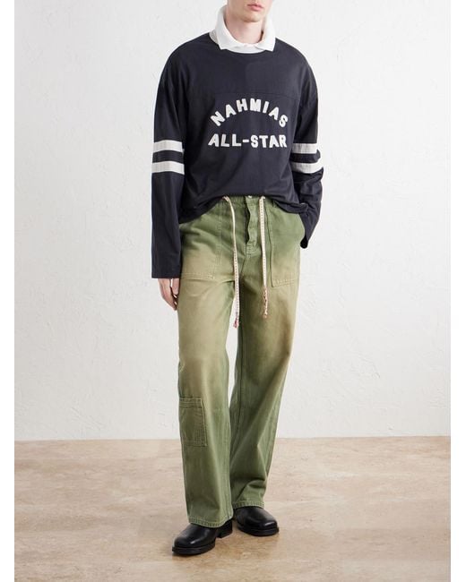 NAHMIAS Green Gardener Utility Wide-leg Drawstring Jeans for men