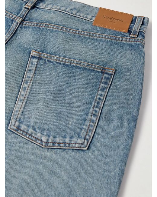 Saint Laurent Blue Slim-Fit Distressed Jeans for men