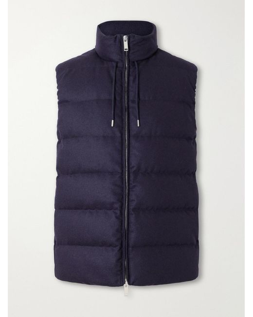 Slowear Blue Padded Wool And Cashmere-blend Gilet for men