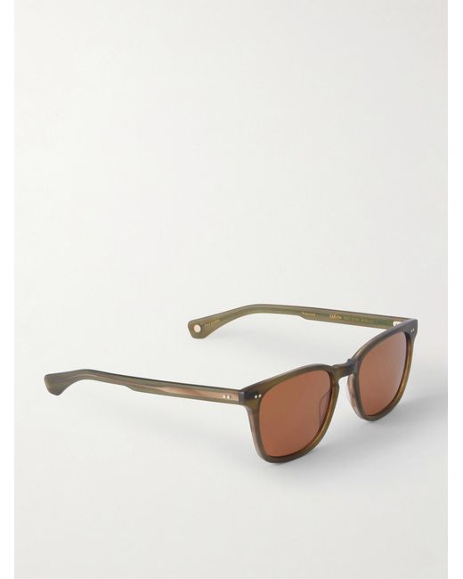 Garrett Leight Green Earvin Square-Frame Acetate Sunglasses for men