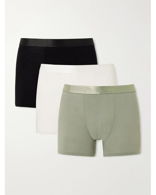 CDLP Multicolor Three-Pack Stretch-Lyocell Boxer Briefs for men