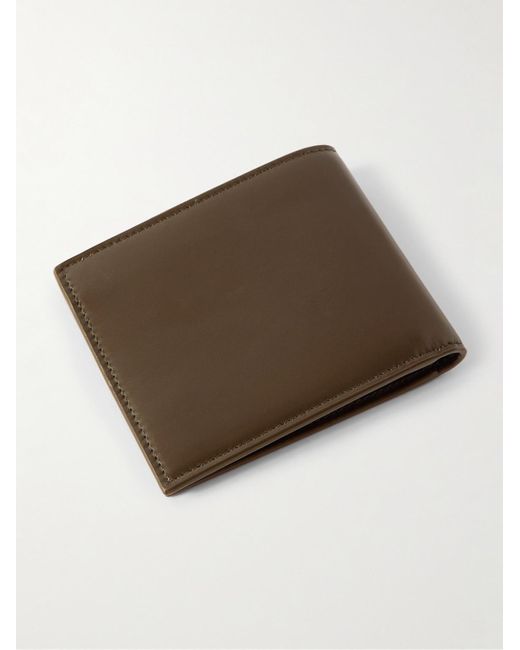 Saint Laurent Brown Logo-Print Leather Billfold Wallet for men