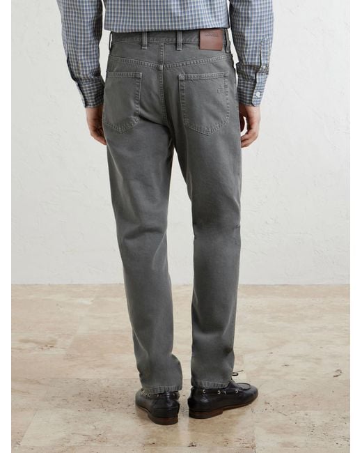 Zegna Gray Straight-Leg Jeans for men