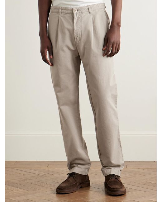 Hartford White Tommy Straight-leg Cotton-twill Trousers for men
