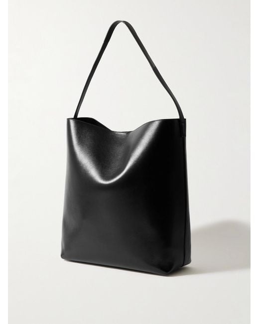 Saint Laurent Black Bold Leather Tote Bag for men