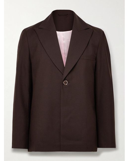 Séfr Brown Seydou Twill Blazer for men