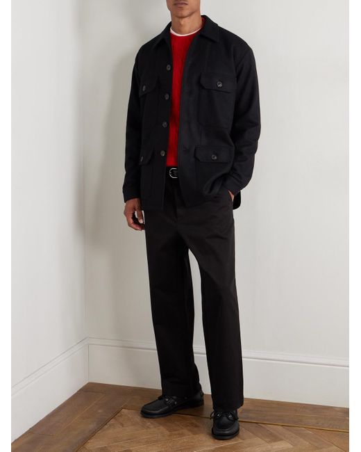 Ghiaia Black Wool-Flannel Jacket for men
