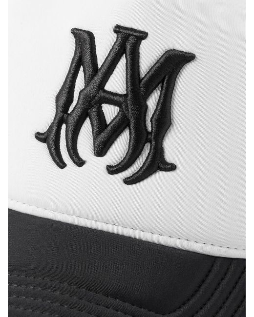 Amiri White MA Baseballkappe aus Scuba und Mesh mit Logostickerei