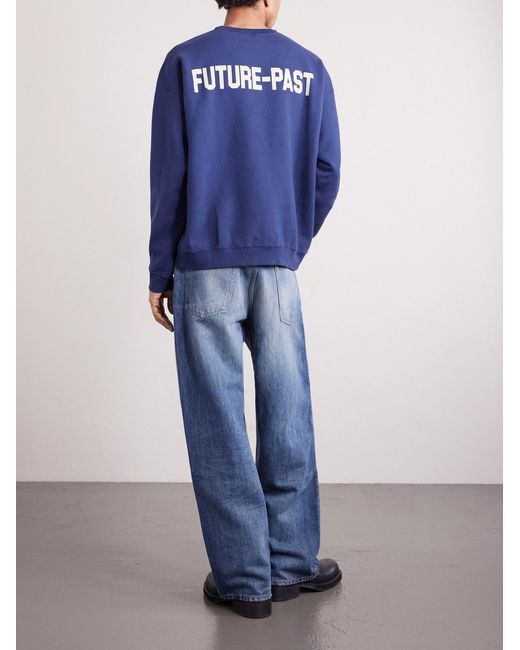 Human Made Blue Logo-print Cotton-jersey Sweatshirt for men