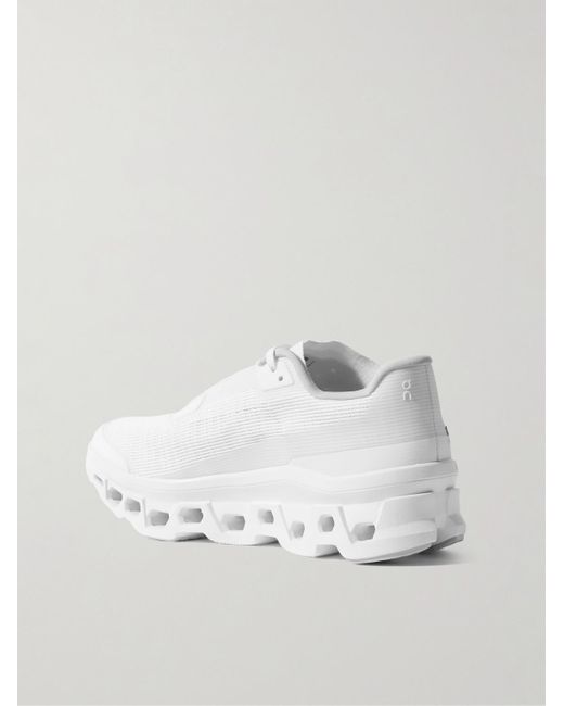 On Shoes White Cloudmster Void Rubber-trimmed Mesh Running Sneakers for men