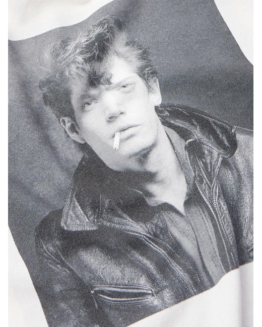 SAINT Mxxxxxx White Robert Mapplethorpe Printed Cotton-Jersey T-Shirt for men