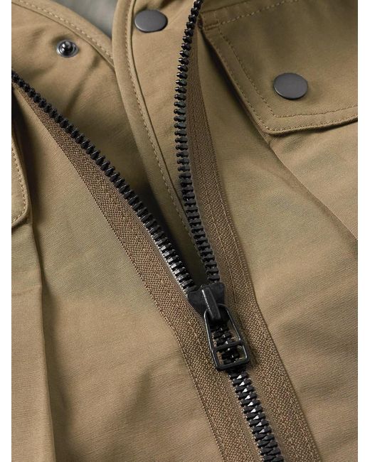 FRIZMWORKS Natural Smock Cotton-Blend Twill Hooded Jacket With Fleece-Trimmed Liner for men