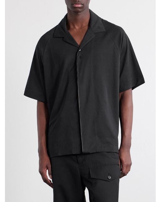 Jacquemus Black La Chemise Jean Atelier Camp-Collar Jersey Shirt for men