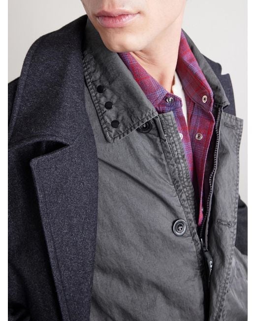 C P Company Gray Panama-r Canvas Bomber Jacket for men